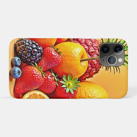Fresh Bounty: Vibrant Fruit Harvest Design Case-Mate iPhoneケース (裏面(横))
