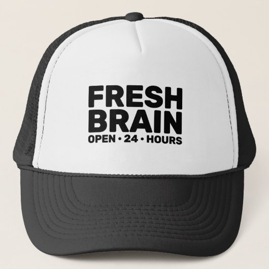 Fresh Brain™ Trucker Hat (medium size design) キャップ (正面)