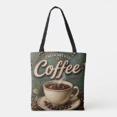 Fresh Brewed Coffee Rustic Farmhouse トートバッグ (裏面)