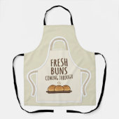 Fresh Buns Coming Through Funny Bakery Apron エプロン (正面)