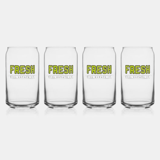 FRESH Can Glass (Set of 4) ガラス缶 (正面)