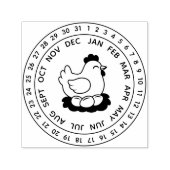 Fresh Chicken Eggs Carton Date Wheel セルフインキングスタンプ (デザイン)