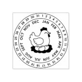 Fresh Chicken Eggs Carton Date Wheel ラバースタンプ (インプリント)