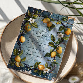 Fresh Citrus Botanical Wedding 出欠カード