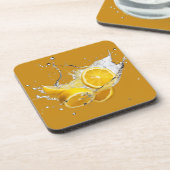 Fresh Citrus Coaster Set- Lemon Design コースター (左側)