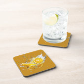 Fresh Citrus Coaster Set- Lemon Design コースター (右側)