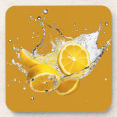 Fresh Citrus Coaster Set- Lemon Design コースター (正面)