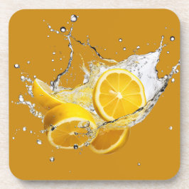 Fresh Citrus Coaster Set- Lemon Design コースター
