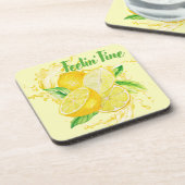Fresh Citrus Coaster Set- Lemon Design コースター (左側)