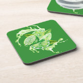 Fresh Citrus Coaster Set- Lime Design コースター (左側)