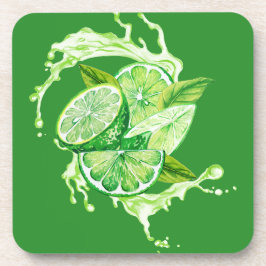 Fresh Citrus Coaster Set- Lime Design コースター