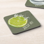 Fresh Citrus Coaster Set- Lime Design コースター (左側)