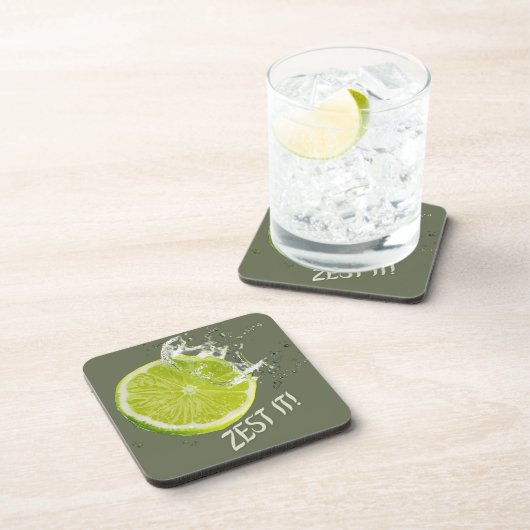Fresh Citrus Coaster Set- Lime Design コースター (右側)