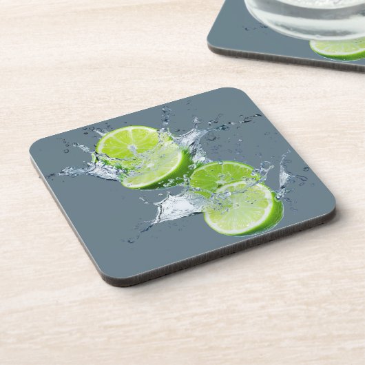 Fresh Citrus Coaster Set- Lime Design コースター (左側)