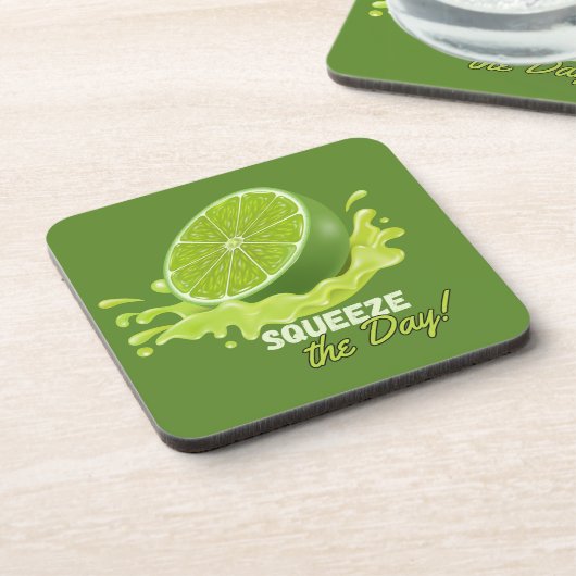 Fresh Citrus Coaster Set- Lime Design コースター (左側)