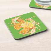 Fresh Citrus Coaster Set- Orange Design コースター (左側)