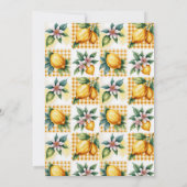 Fresh Citrus Floral Baby Shower 招待状 (裏面)