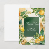Fresh Citrus Frame with Green Botanical Accents サンキューカード (正面/裏面)