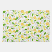 Fresh citrus fruits Lemon Orange Modern. キッチンタオル (横)