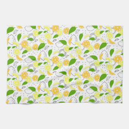 Fresh citrus fruits Lemon Orange Modern. キッチンタオル