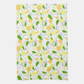 Fresh citrus fruits Lemon Orange Modern. キッチンタオル (縦)