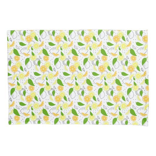Fresh citrus fruits Lemon Orange Modern. 枕カバー (正面)
