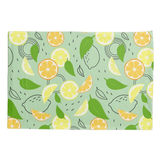 Fresh citrus fruits Lemon Orange Modern. 枕カバー (裏面)