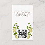 Fresh Citrus Painted Lemons Mediterranean エンクロージャーカード (正面)