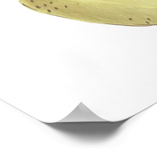 Fresh Citrus Painted Lemons Mediterranean Welcome ポスター (角)