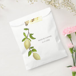 Fresh Citrus Painted Lemons Modern Mediterranean フェイバーバッグ