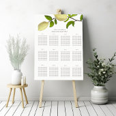 Fresh Citrus Painted Lemons Modern Mediterranean ポスター