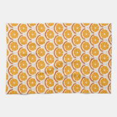 Fresh Citrus Slices Geometric Retro Kitchen キッチンタオル (横)