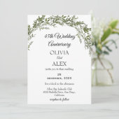 Fresh Classic Greenery Wedding Anniversary  招待状 (スタンド正面)