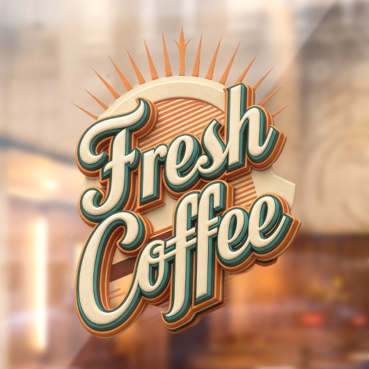 Fresh Coffee Donut Shop  ウィンドウサイン (シート2)