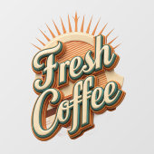 Fresh Coffee Donut Shop ウィンドウサイン (シート)