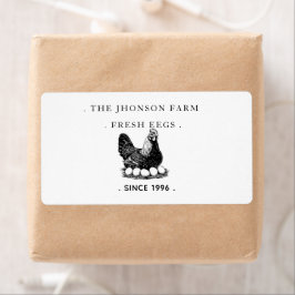 Fresh Eggs Your Name Chicken Hens Egg ラベル