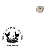 Fresh Eggs Your Name Chicken Hens Egg Stamp ラバースタンプ (押印)