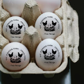 Fresh Eggs Your Name Chicken Hens Egg Stamp ラバースタンプ