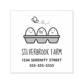 Fresh Farm Eggs Cartonアドレス2 セルフインキングスタンプ (デザイン)