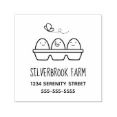 Fresh Farm Eggs Cartonアドレス セルフインキングスタンプ (デザイン)