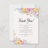 Fresh Floral Bridal Shower サンキューカード (正面)