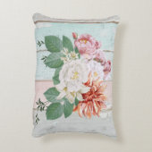Fresh flowers Modern rustic painted wood Artsy アクセントクッション (裏面(縦))