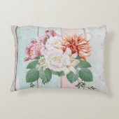 Fresh flowers Modern rustic painted wood Artsy アクセントクッション (裏面)