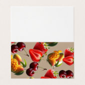 Fresh Fruit Pattern – Strawberry, Cherry & Mango A 名刺 (外部フラット)