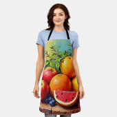 Fresh Fruits in a Perfect Mix Design エプロン (着用した状態)