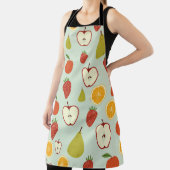 Fresh fruits in a seamless repeating pattern エプロン (インサイチュ)