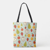 Fresh fruits in a seamless repeating pattern トートバッグ (裏面)