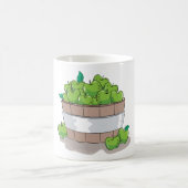 Fresh Green Apple Harvest Barrel Granny Smith コーヒーマグカップ (中央)