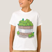 Fresh Green Apple Harvest Barrel Granny Smith Tシャツ (正面)