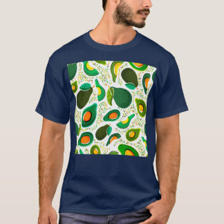 Fresh green avocado isolated on white background tシャツ